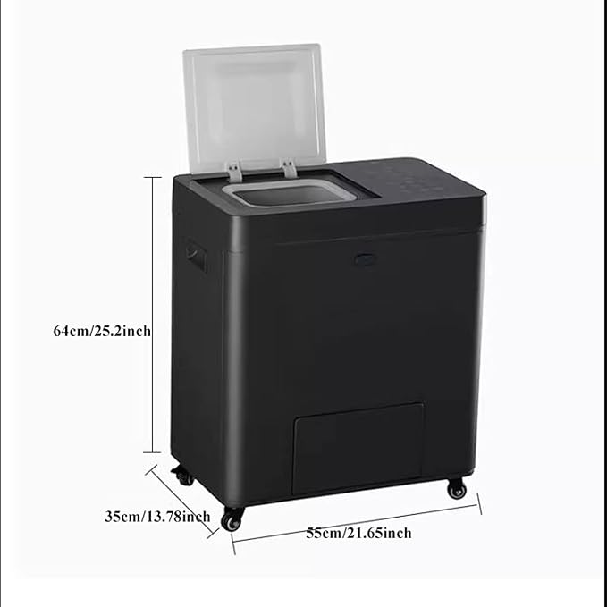 Kitchen Compost Bin, Kitchen Indoor Compost Bin, Smart Waste Kitchen Composter, Electric Composter with Single Button Design, Auto Food Cycler Kitchen Waste Disposer,Indoor Compost Bin with Lid