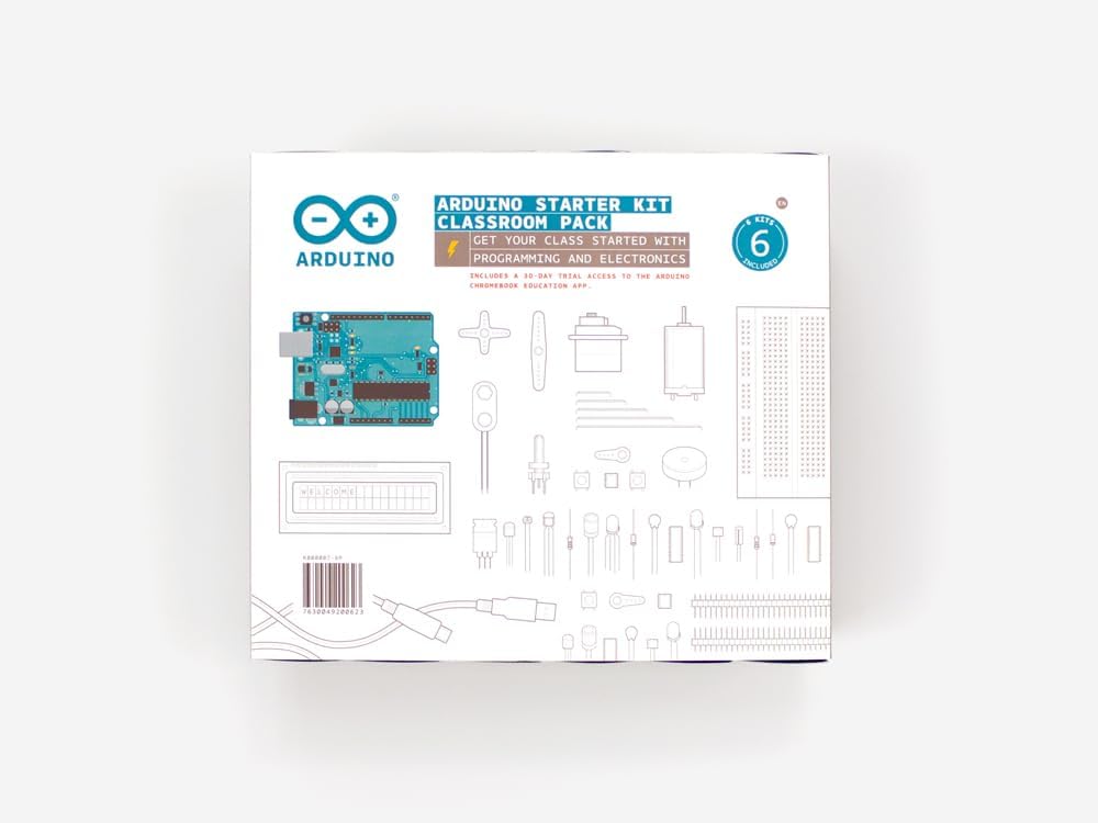 Arduino Starter Kit Classroom Pack [K000007-6P] (English Projects Book) Official Electronics kit by Arduino