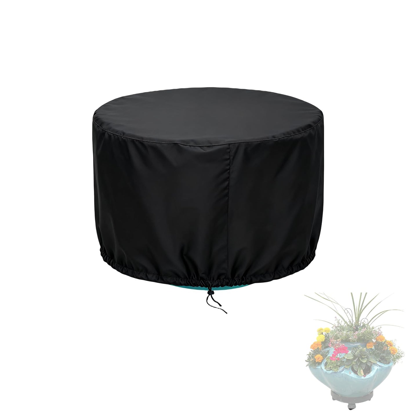 Loenel Large Ceramic Rounded Pot Cover, Waterproof Large Ceramic Planter Cover, Cold-Resistant Outdoor Flower Pots Covers- 37"D x 29"H