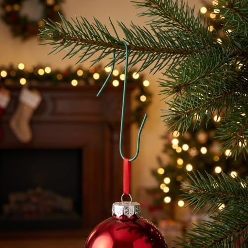 Gadpiparty 300pcs Decorative Christmas Ornament Hooks Made of Iron with Polished Finish, Mini Metal Hanging Hooks for Stockings and Baubles, Tool-Free Installation, Reliable Support