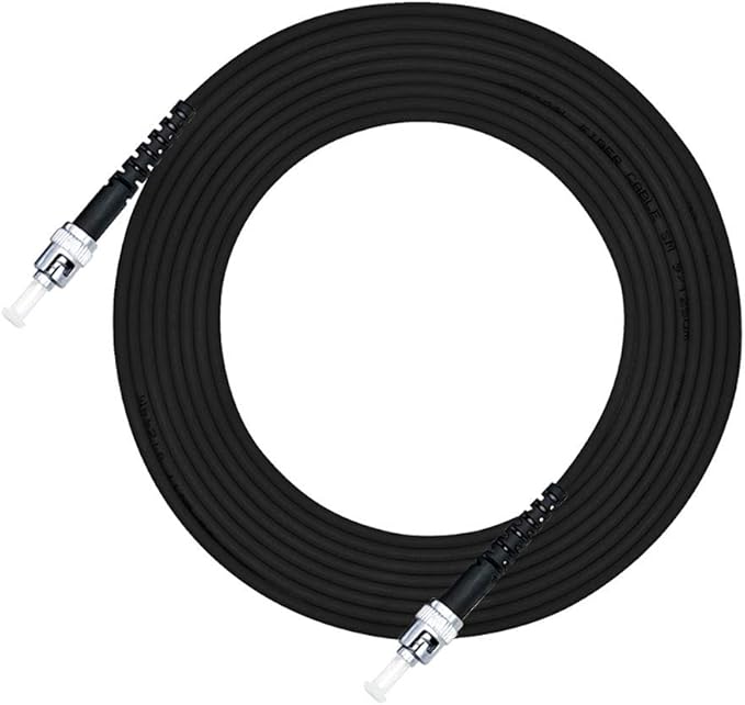 Jeirdus 75M ST to ST Outdoor Armored Simplex 9/125 SM Fiber Optic Cable Jumper Optical Patch Cord Singlemode 75Meters 160ft ST-ST