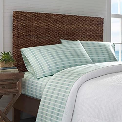 Tommy Bahama - King Sheets, Cotton Percale Bedding Set, Crisp & Cool, Stylish Bedding Set (Off The Grid Green, King)