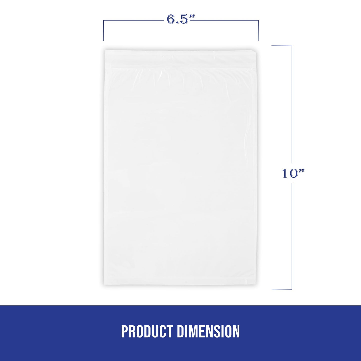 MT Products Blank Envelope Shipping Label Sleeves - 6.5" x 10" Packing Slip Pouches for Shipment/Return - Pack of 100