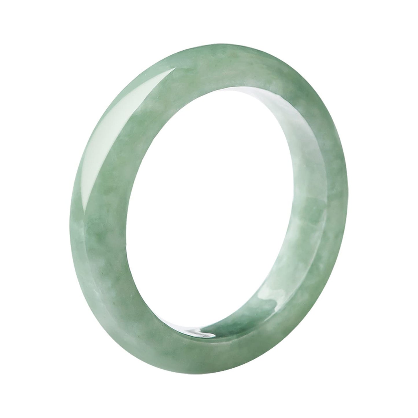 BJIMIDTI Thin Jade Band Ring(Size:5), 100% Real Stone Jade Band Ring
