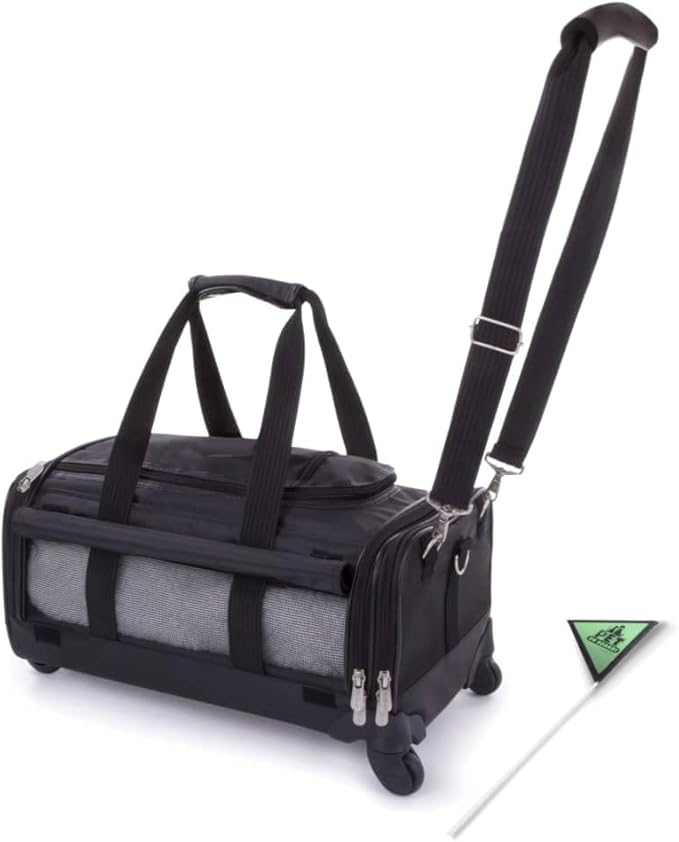 Sherpa Delta Airlines Travel Pet Carrier, Airline Approved & Guaranteed On Board - Black, Medium