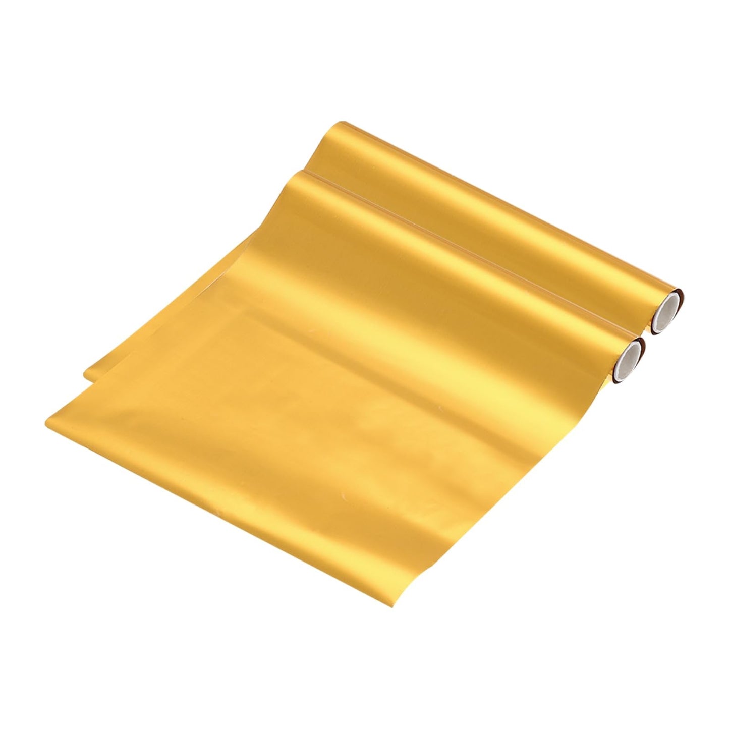 MECCANIXITY 2 Pcs Toner Reactive Foil,Metallic Transfer Hot Foil Roll 5.9" x 9.84ft Deco Foil Transfer Sheets Paper for Hot Foil Pen Scrapbooking Heat Transfer DIY Craft,Gold