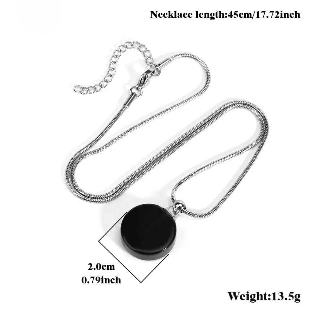 Generic 925 Sterling Silver & 14K Gold Filled Essential Oil Necklace for Women & Men, Clay Core, Neutral