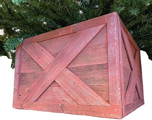 BARNWOODUSA Christmas Tree Collar or Box Made of Reclaimed Wood – Rustic Tr