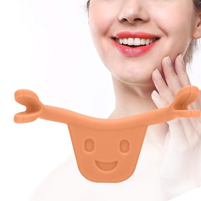 Smile Corrector, Face Trainer Smile Beauty Maker Trainer Forming Mouth Exerciser Training Mouth-shape Exercise Device for Lip Tattoo(Orange)