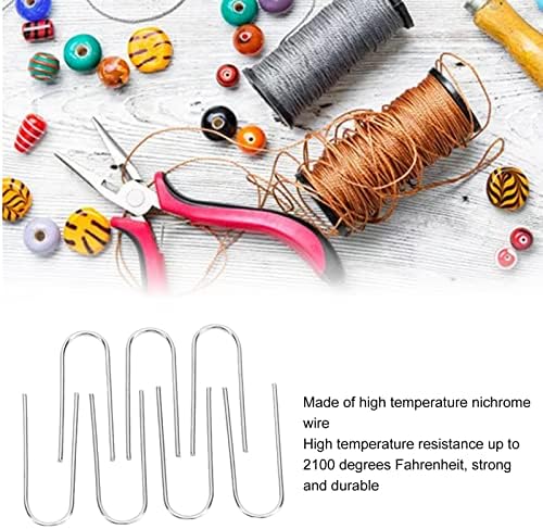 100Pcs High Temperature Jump Jewelry Hanger Hooks UHook Ornament Accessories for Nichrome Tools Uniform Size Ceramic Mini Decor Ornament Hooks