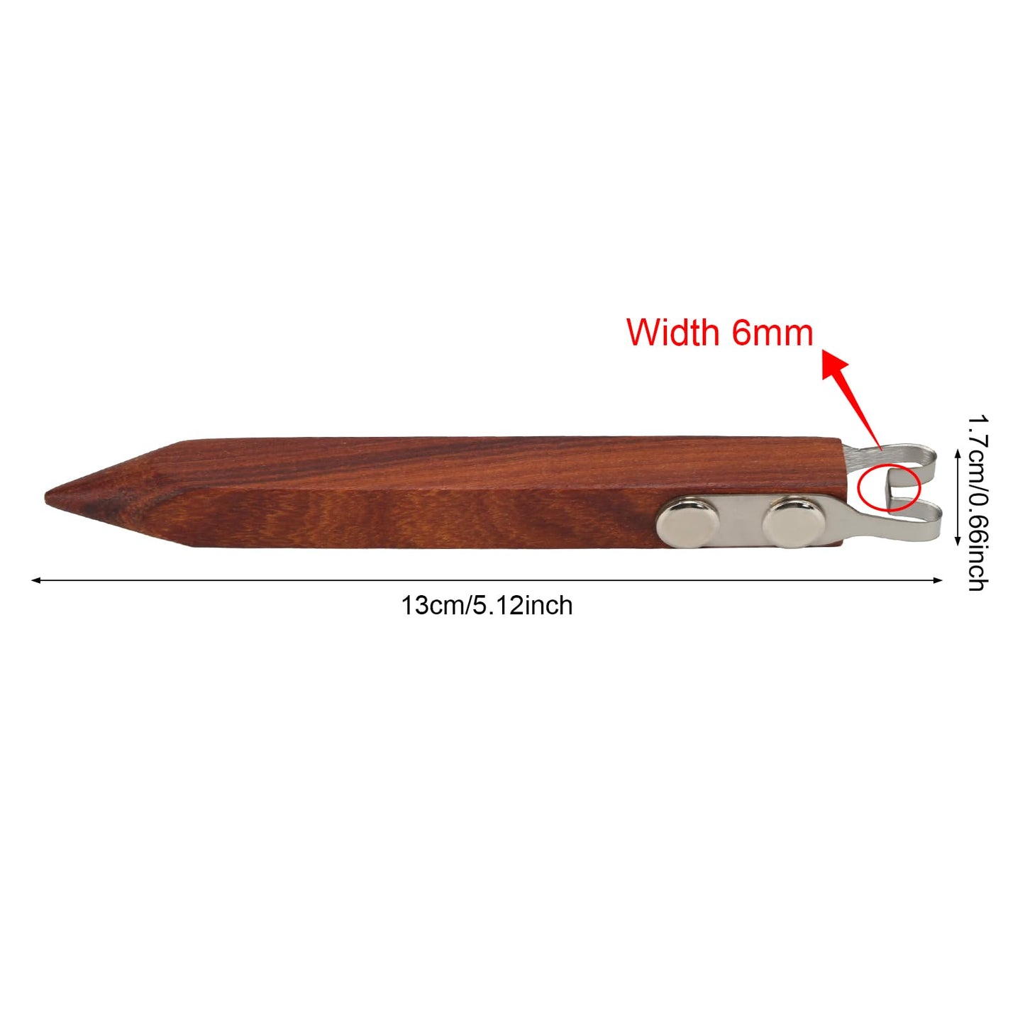 Pottery Trimming Tool for Clay & Ceramics Bottom Foot, Clay Wheel Throwing Carving Scraper, Stainless Steel Shapers with Red Sandalwood Handle – Ideal for Bowl, Cup & Vase Base Trimming (6mm Width)