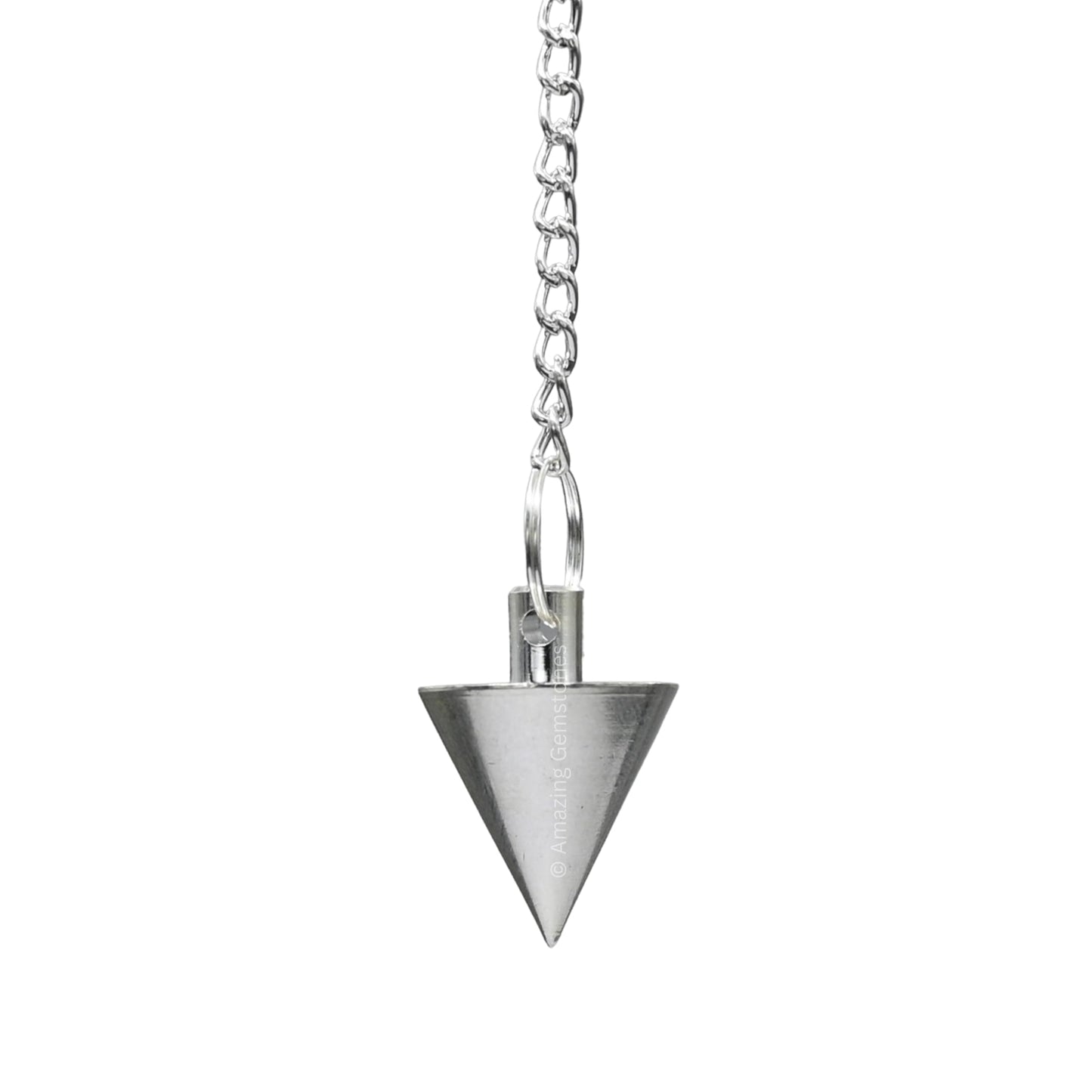 Amazing Gemstone Healing Metal Pendulums for Divination, Silver Small Cone Steel Copper Pendulum High Energy Pendulo de Bronce Pendulos de Mesa MP67
