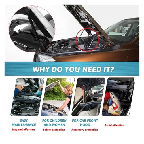 2Pcs/Set Car Styling Front Hood Lift Support Struts Shock Gas Springs Prop Rod Car Accessories Compatible with BMW X5 E53 2000-2006