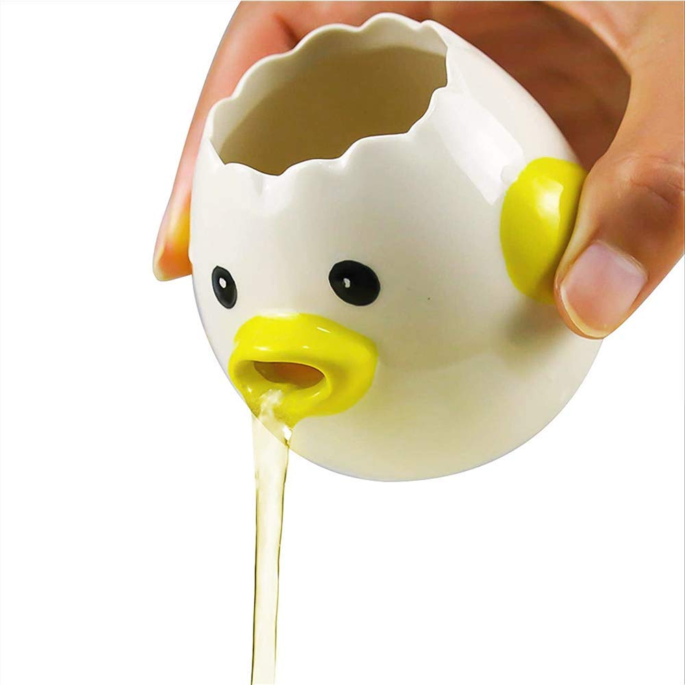 L7HWDP Egg Separator, Yellow, Ceramic, 3x3 Inches, 4.3 OZ