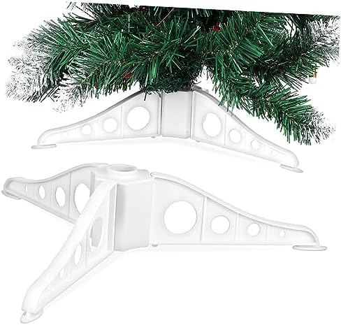 Luxshiny Set of Tree Bases 15cm Rotating Tree Stand Rack Four Fake Riser Plastic