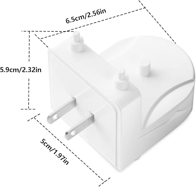 Wall Charger for Oral-B Braun Electric Toothbrush, Toothbrush Outlet Charger for Oral-B/Braun Most Models（Excluding iO 7/8/9/10 and Pulsonic Series） White