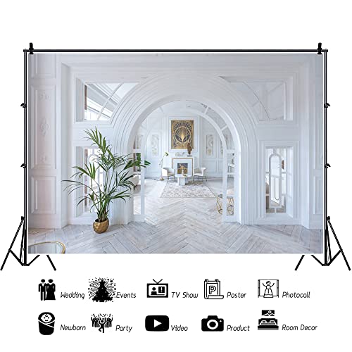 5x3ft Modern Room Interior Backdrop Boudoir Living Room Backdrops Zoom Meeting Modern House Interior Office Photography Background Birthday Wedding Bridal Shower Inside House Wallpaper Props - size: 5x3ft