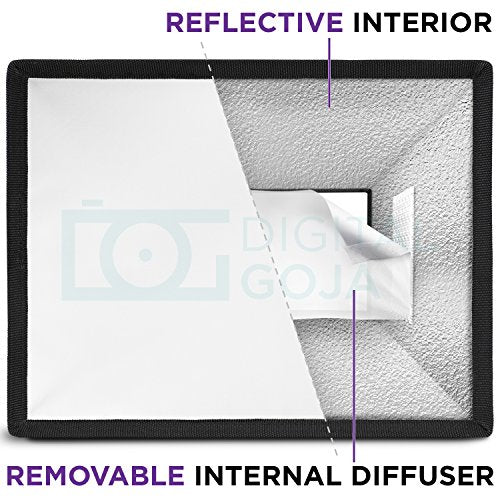 Flash Diffuser Light Softbox 9x7” by Altura Photo (Universal, Collapsible with Storage Pouch) for Canon, Yongnuo and Nikon Speedlight - size: 9x7"