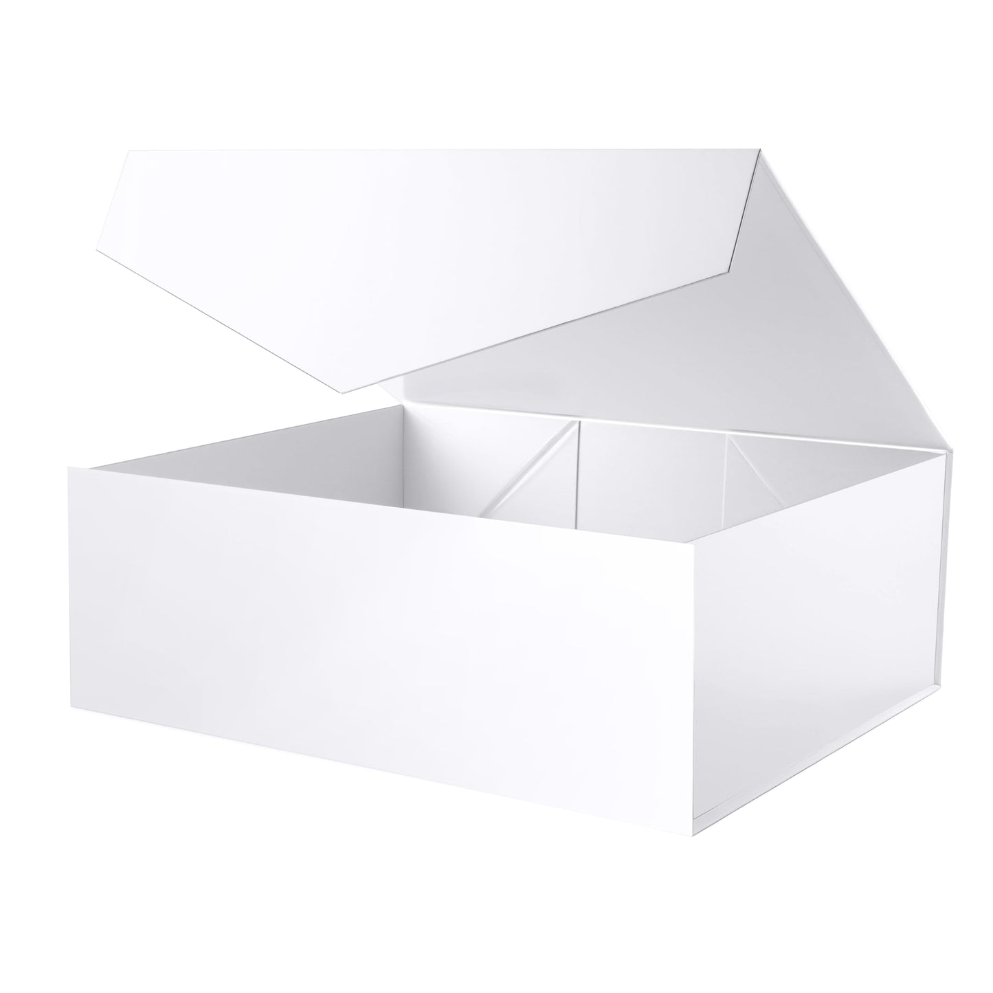 ROSEGLD Extra Large Gift Box 20x16x7.2 Inches, Giant White Magnetic Gift Box with lids for Presents, Bridesmaid Proposal Box (Glossy White)