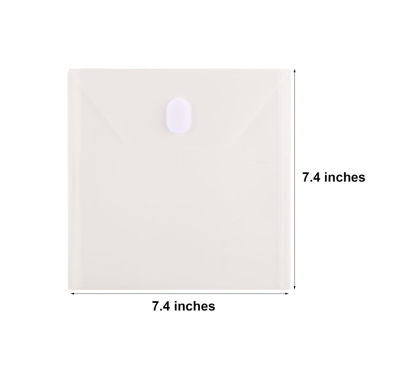YESSART 7 x 7 Square Clear Plastic Envelopes Die Cut Stencil Storage Holder 20 Pack Hook Loop Closure