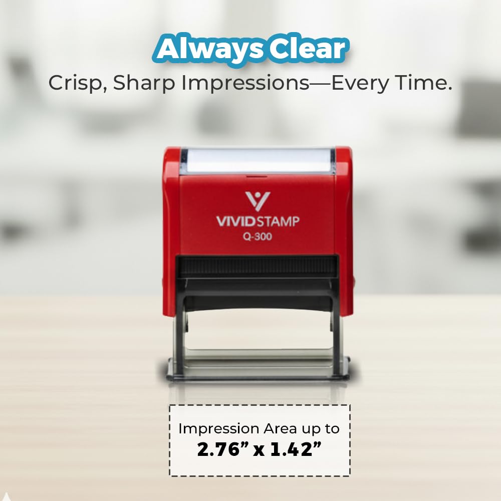 TIME Sensitive DOCUMENTS Enclosed Self Inking Rubber Stamp (Red Ink) - Large