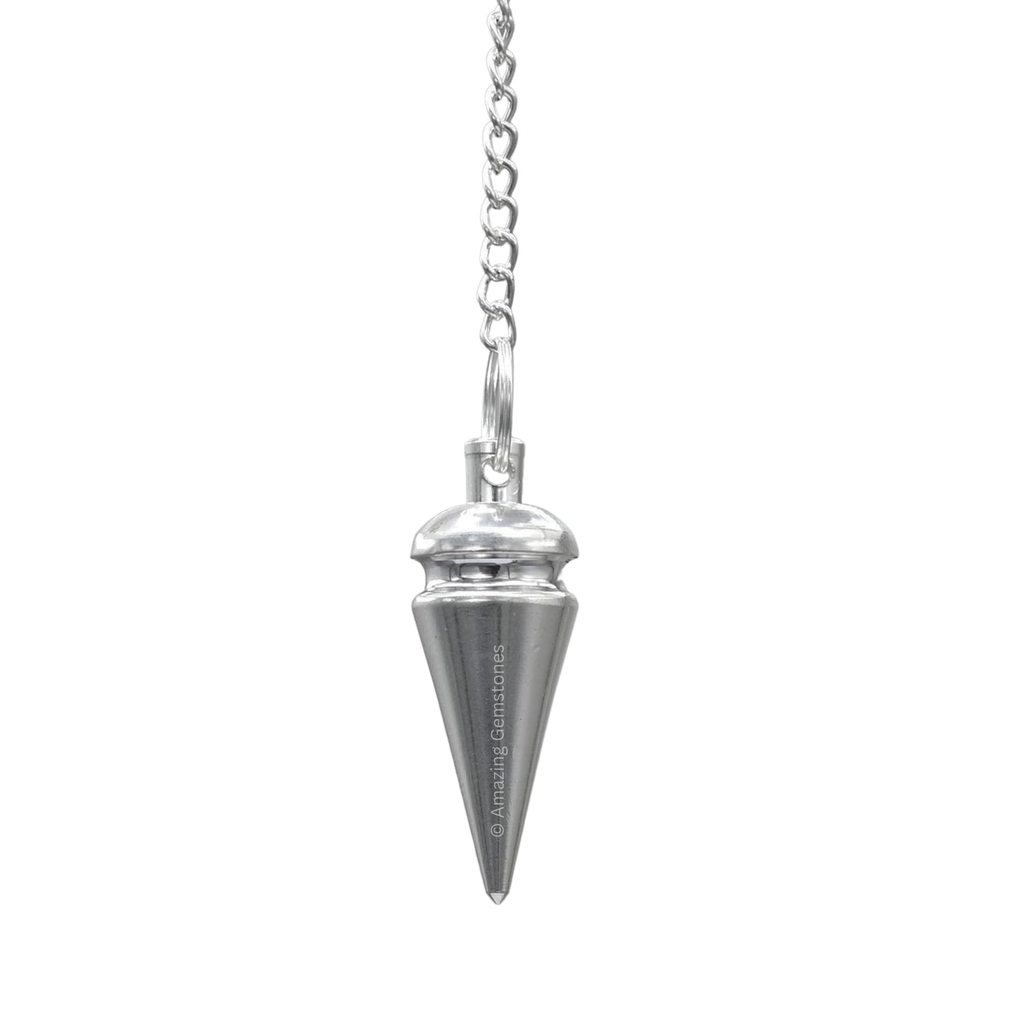 Amazing Gemstone Healing Metal Pendulums for Divination, Silver Head Ring Cone Steel Copper Pendulum High Energy Pendulo de Bronce Pendulos de Mesa MP52
