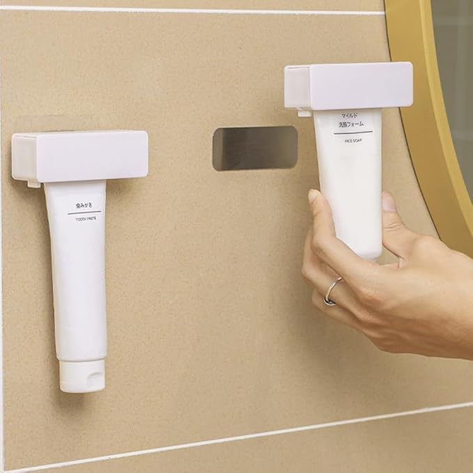 Magnetic Toothpaste Squeezer,Toothpaste Seat Holder Tube Squeezing Aids,Wall-mountable Dispens for Toothpaste Sauces Cosmetics Ointments Paints