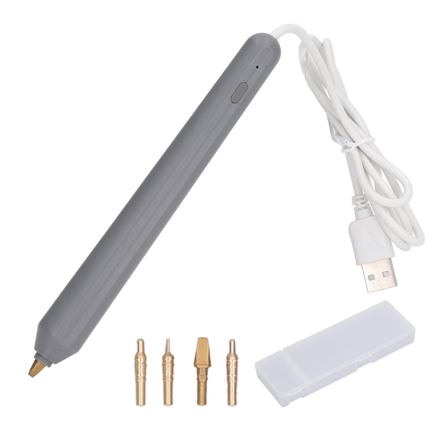 Garosa Hot Foil Pen USB Embossing Stamping Tool with 4 Interchangeable Tips Storage Box for Card Making Scrapbooking Craft Projects Drawing Art Supplies