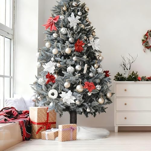 Artificial Bark Christmas Tree Skirt Hidden Fake Rod, Bark Wood Texture for Christmas Tree, Home, Party Holiday Decoration. (Christmas Fake Rod/Skirt Blank)