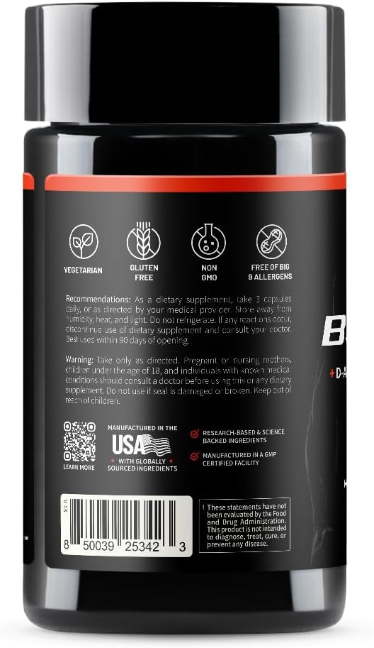 Snap Testosterone Booster for Men - Promotes Muscle Growth, Booster for Men, Enhancing Natural Energy, Stamina and Strength, 90 Capsules