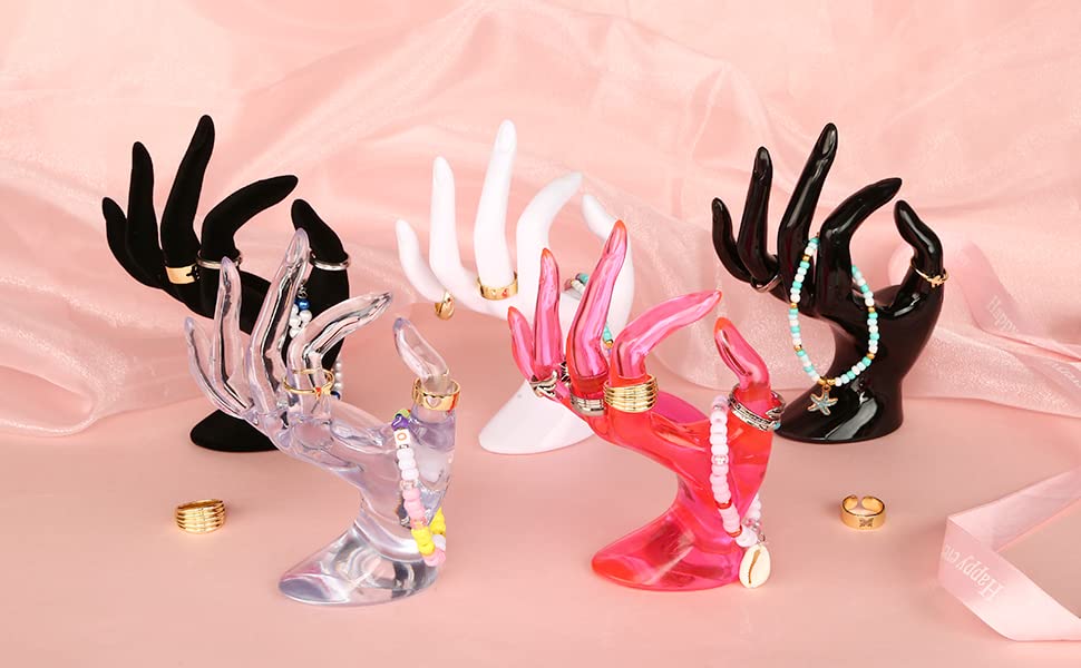 Jewelry Display Holder Bracelet Ring Watch Stand Support Holder Stand (Pink) - color: Pink