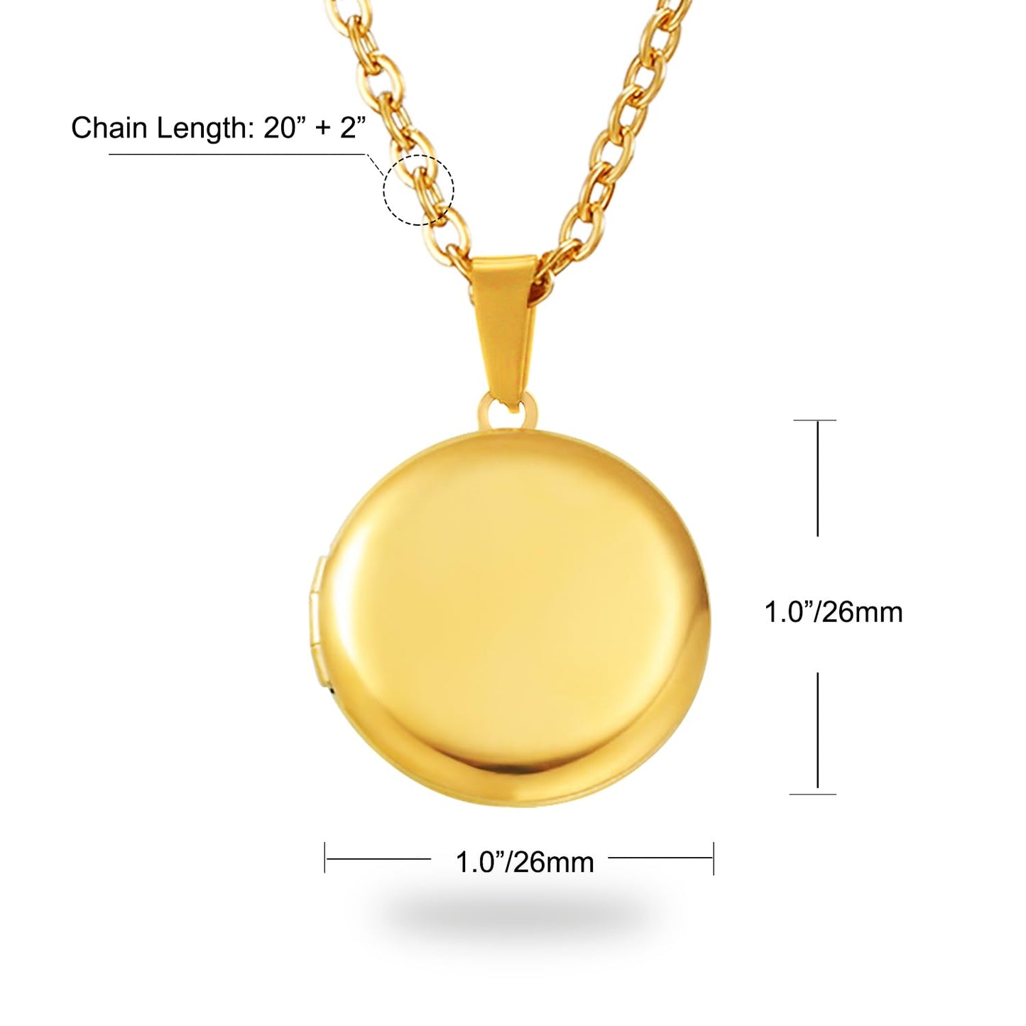 PHOCKSIN Gold Round Locket Necklace 12 Birth Flowers Personalized Necklace that Holds Pictures Customized Gifts Locket Necklaces for Birthday