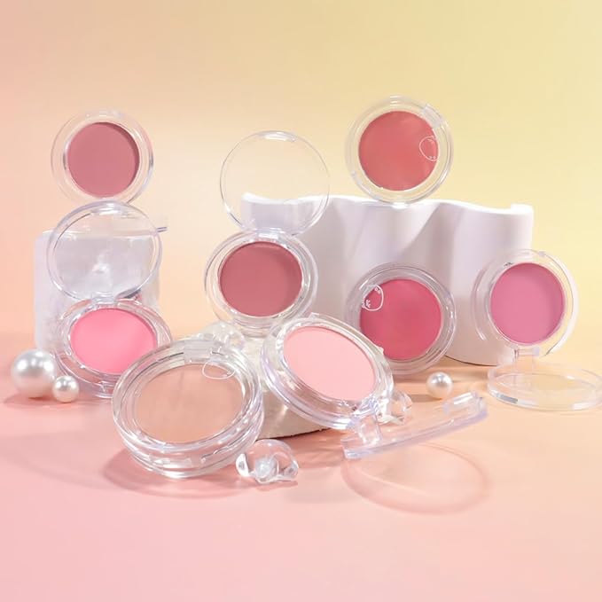 Matte Powder Blush for Cheeks – Long Lasting Natural Face Blusher Makeup, Lightweight Blendable Cheek Color for Women, Vegan & Cruelty-Free – #04 Hot Pink
