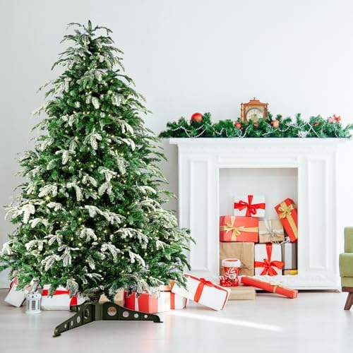 VICASKY Christmas Tree Stand Folding Base Artificial Xmas Replacement for Accessory Rotating Box to Add Height Legs Fake for Flat Sturdy Black Ornament Holder Universal