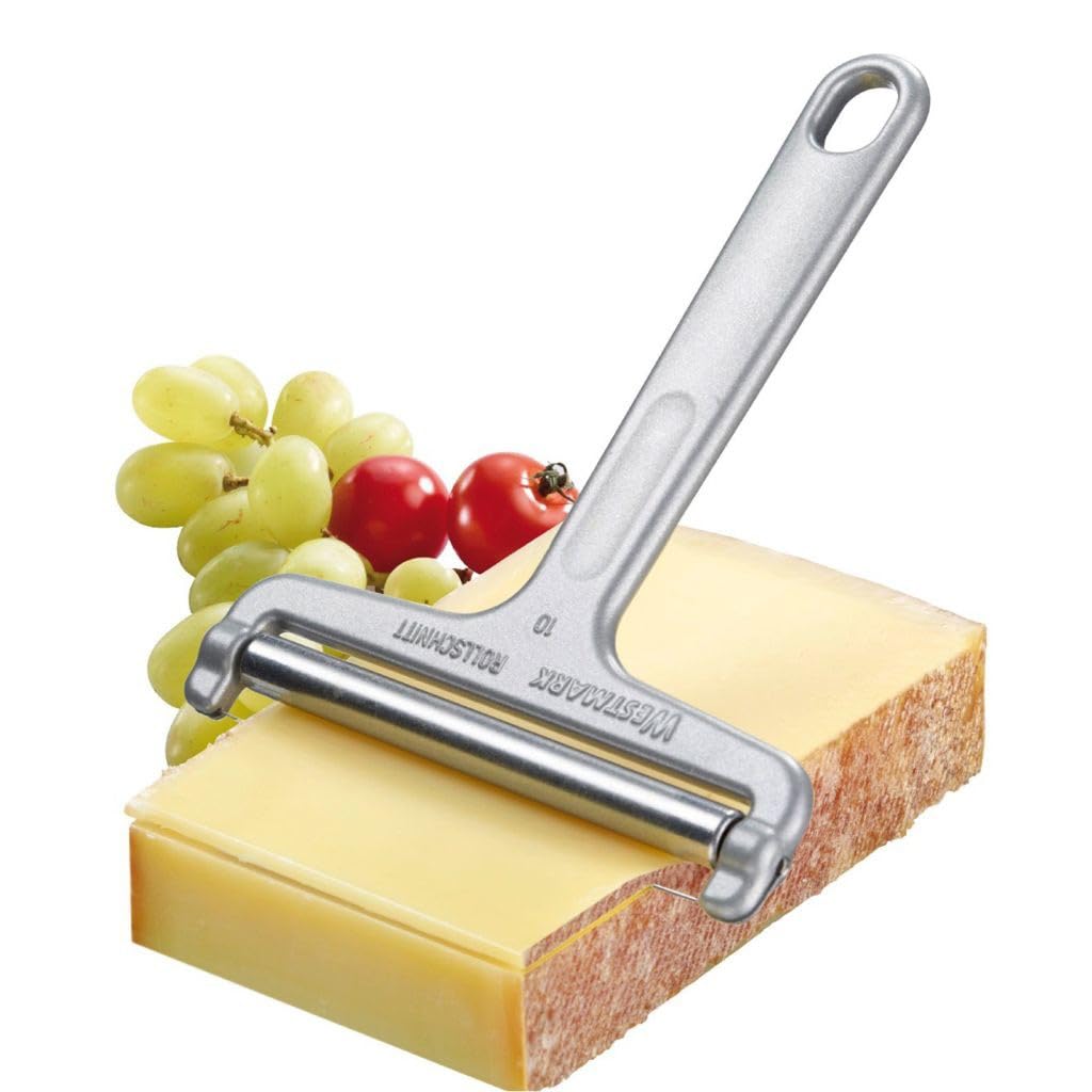 Westmark Wire Cheese Slicer – Stainless Steel Cheese Cutter with Adjustable Angle-Controlled Thickness, German Multipurpose Cheese Slicer for Gouda, Emmental, Edam