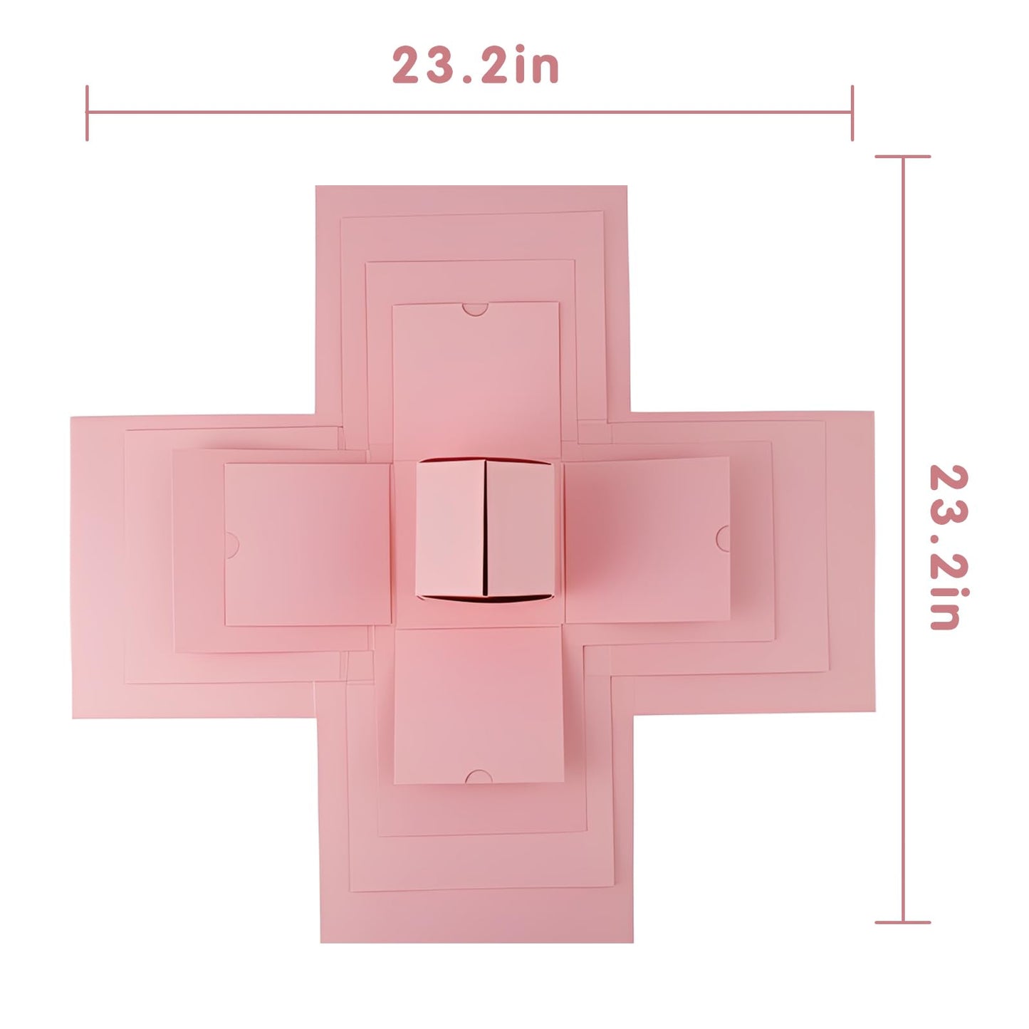 Making gift-giving even more memorable: Creative Explosion gift box, Surprise gift box explosion, Surprise box, Gift wrap box. 5-Layer DIY gifts, A Fun & Thoughtful & Meaningful gift for kids, man, women. (Pink)
