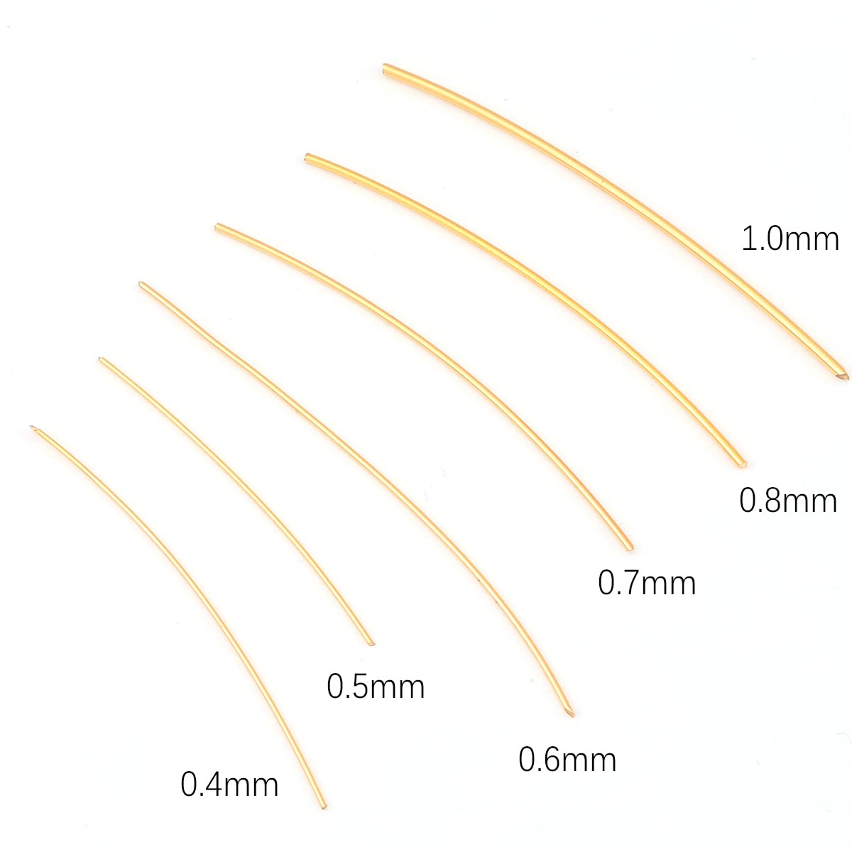 BEADIA 18K Gold Plated Wire 0.4mm 10 Meters Bead Cord for Bracelet Necklace Charm Beading Jewelry Making Findings