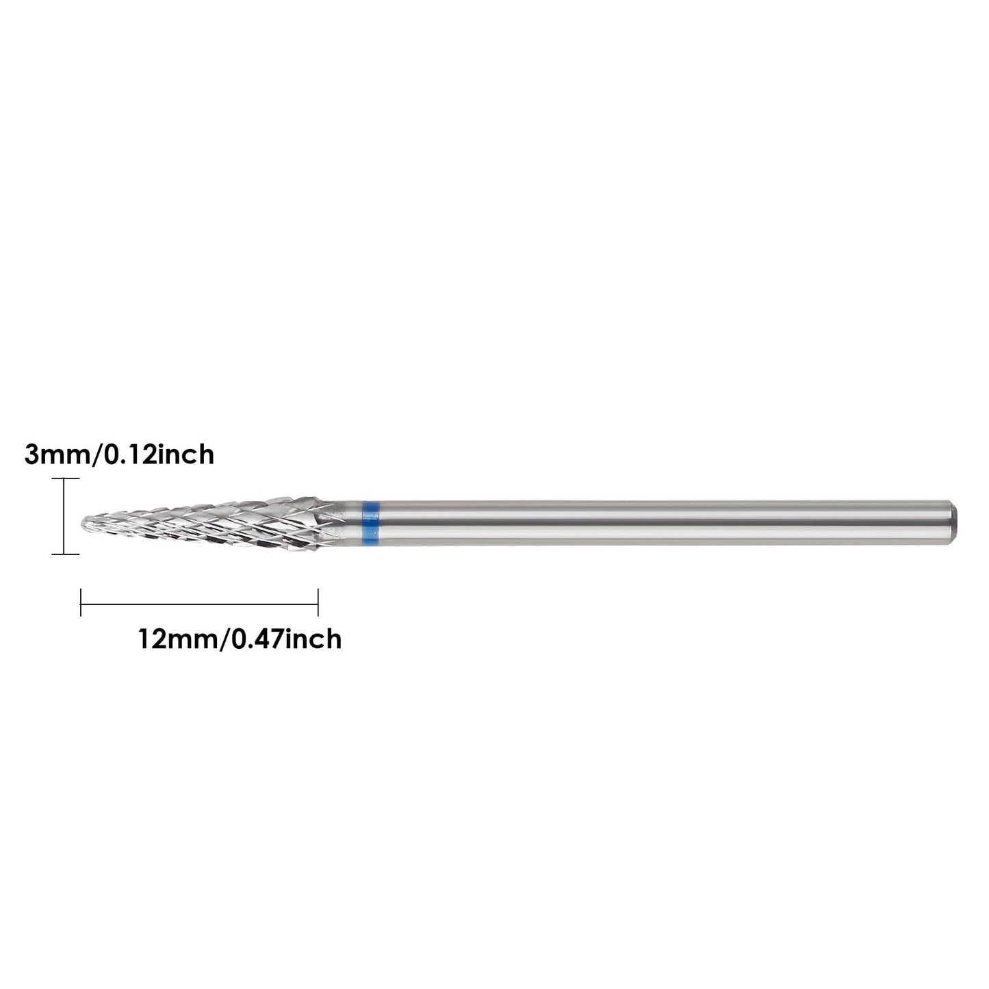 Qunzhao Tungsten Steel Nail Drill Bits, Professional Manicure Tools (03 M-Conical ball bit)