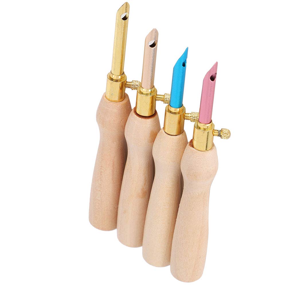 Lavor Punch Needle Supplies 10×6×2 4pcs Portable Punch Needle Knitting Embroidery Pen Wooden Handle for Sewing Felting DIY Craft Handwork