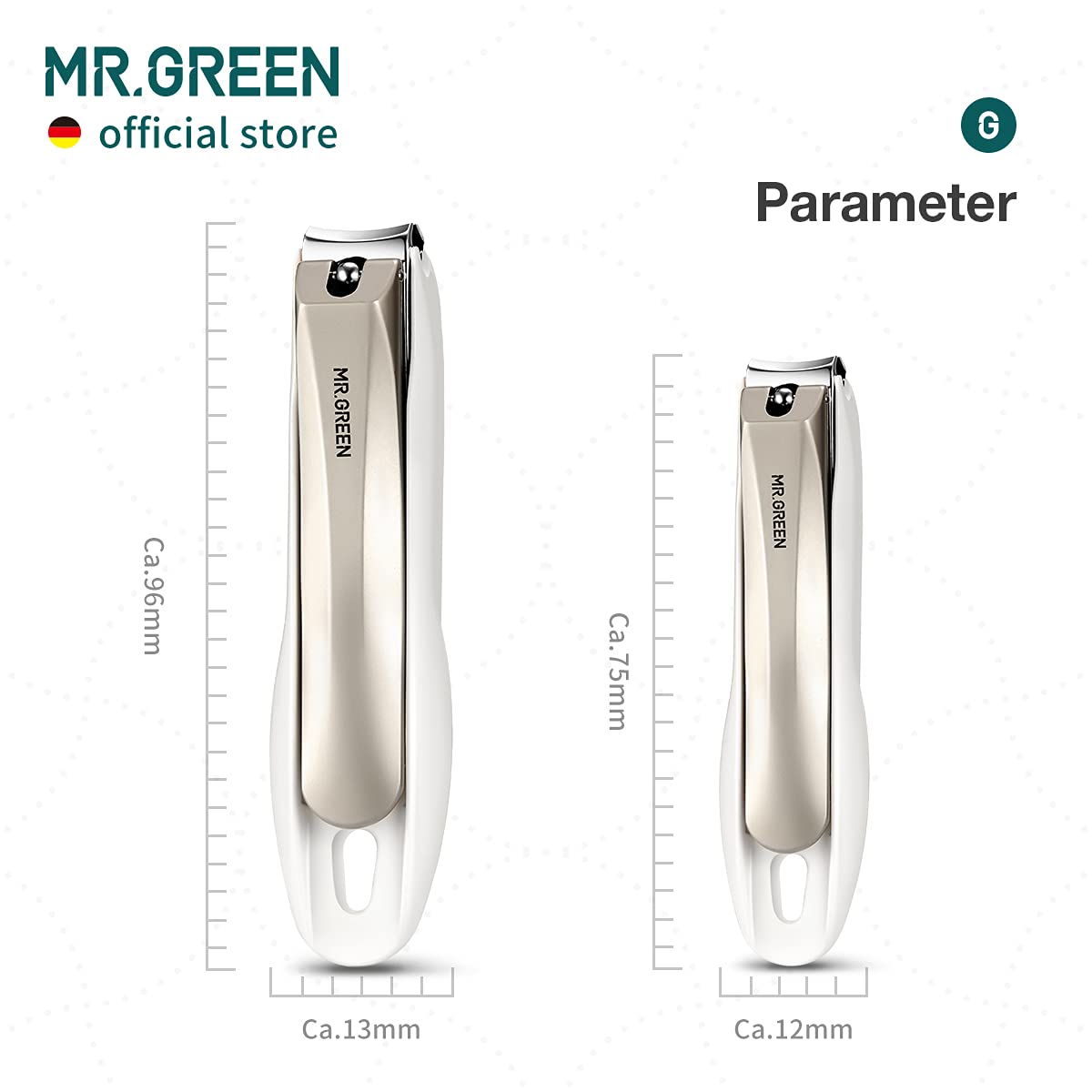 MR.GREEN Nail Clippers Anti Splash Fingernail Cutter Stainless Steel Manicure Tools Nail Scissors Detachable Design Nail Trimmer (Large)