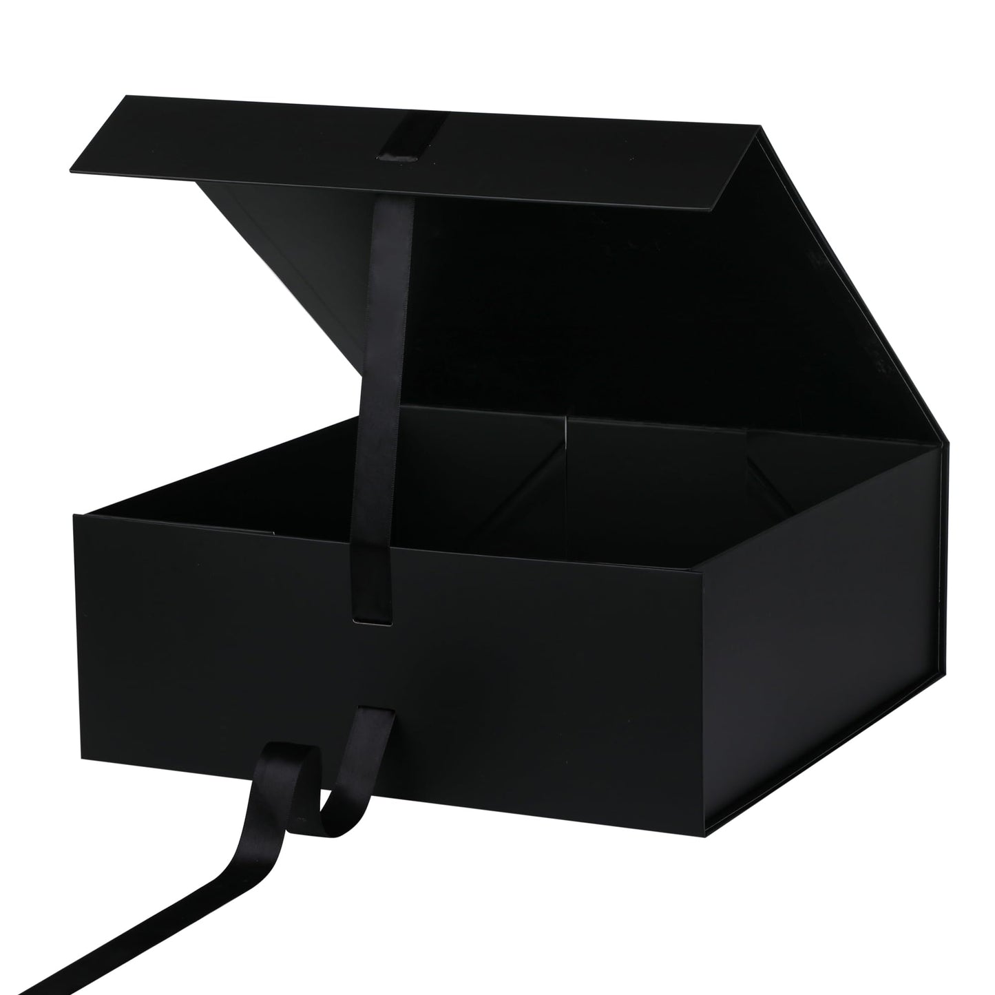 OEMVALATY Black Gift Box,16x16x6 Inches Gift Boxes with Lids for Presents with Magnetic Closure and Ribbon for Wedding,Storage,Birthday