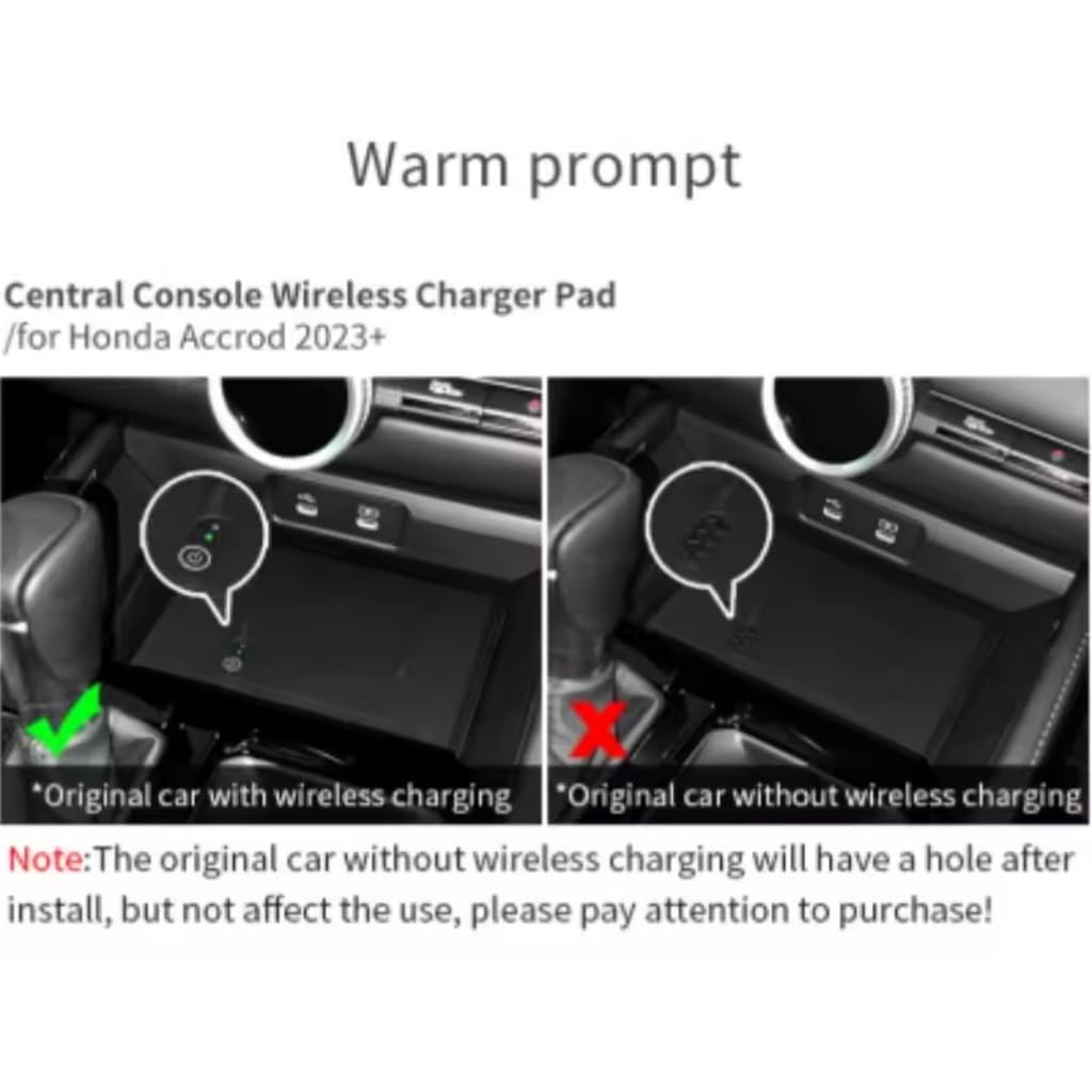 Compatible with Honda Accord 2023-2025 2026 Silicone Central Control Wireless Charging Protective Pad Anti-slip Waterproof Non-Slip Protective Dustproof Mat For 11th Gen Accord 2023 2024 2025 2026