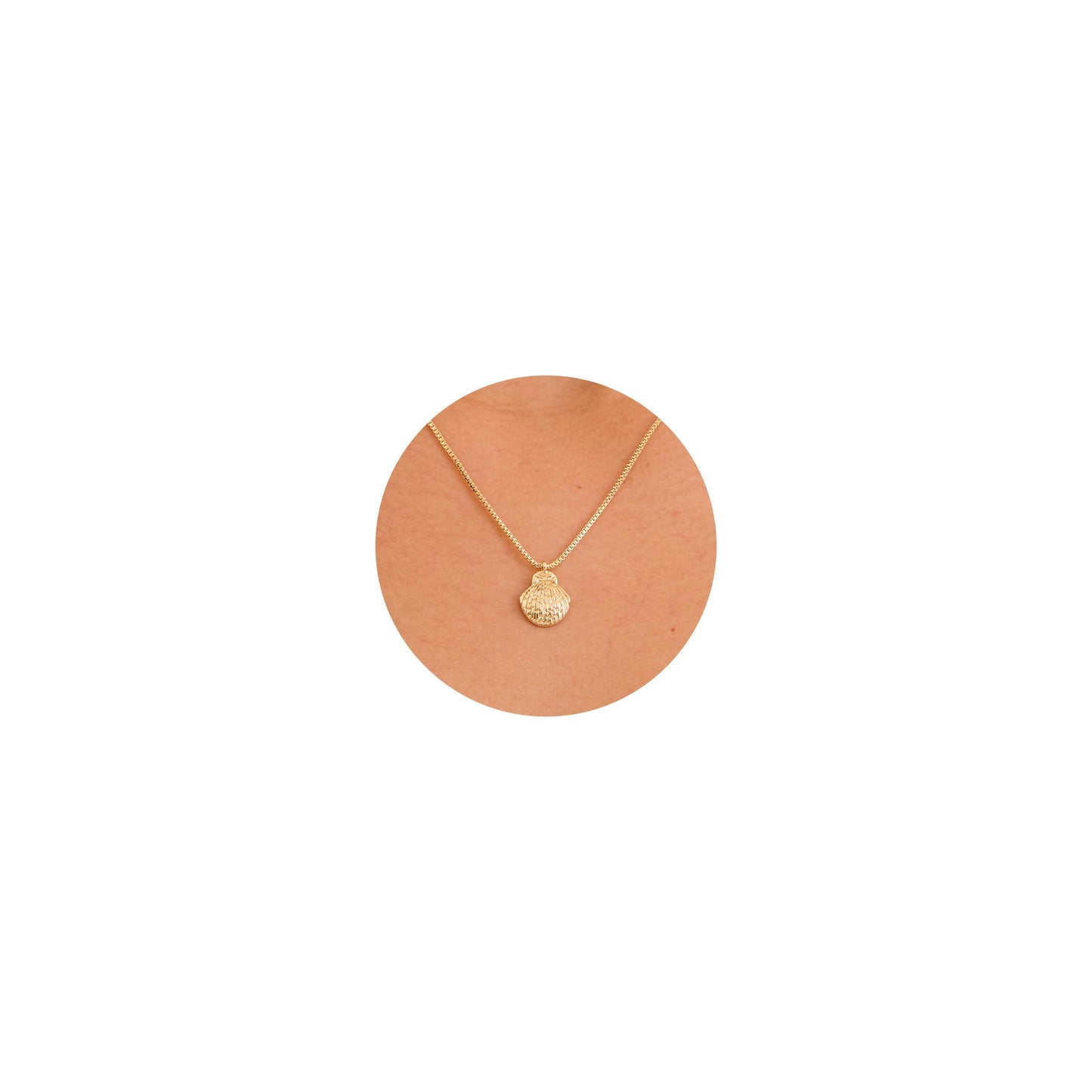 GUOKE Gold Seashell Necklace for Women – 14K Gold Plated Shell Pendant, Dainty Beach Necklace, Summer Minimalist Jewelry for Her
