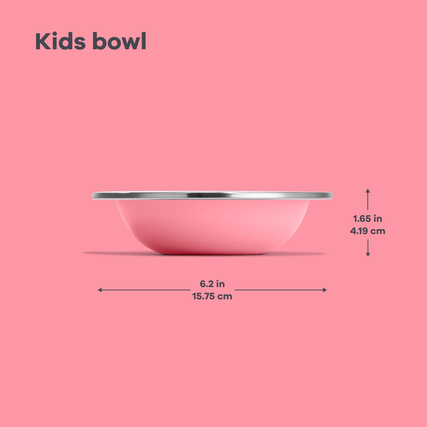 Hydro Flask Stainless Steel Kids Bowl- Dishwasher Safe, Stackable, Dinner Bowl in Koala Gray