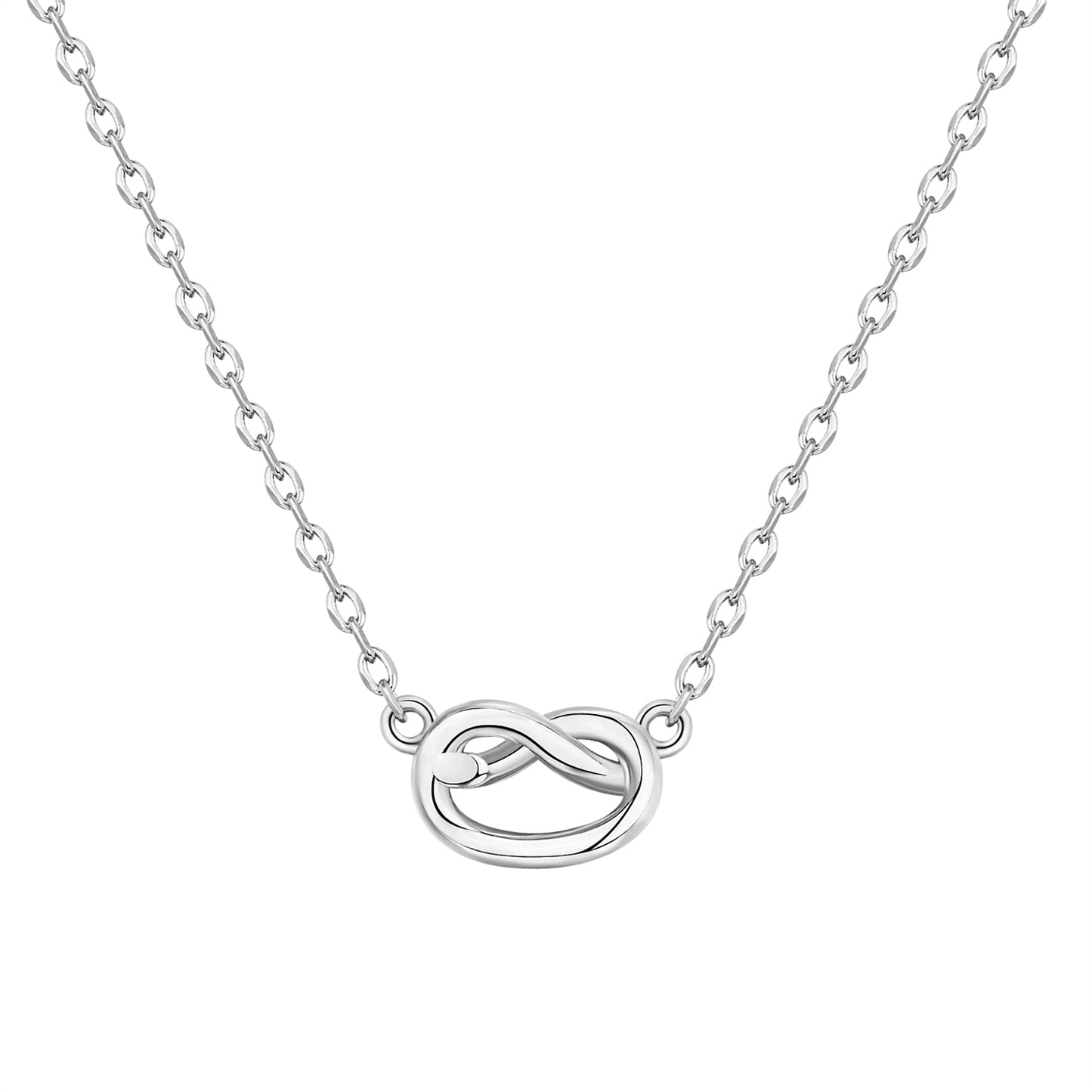 PAVOI Rhodium Plated Infinity Pendant Necklace | Bridesmaids Cute Necklaces for Women