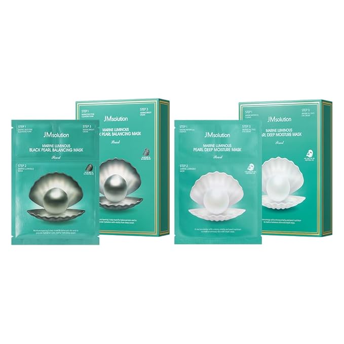 JMSolution 3 step Spa care Face Mask bundle -Marine Luminous Pearl Moisture & Balace Mask Bundle 20EA