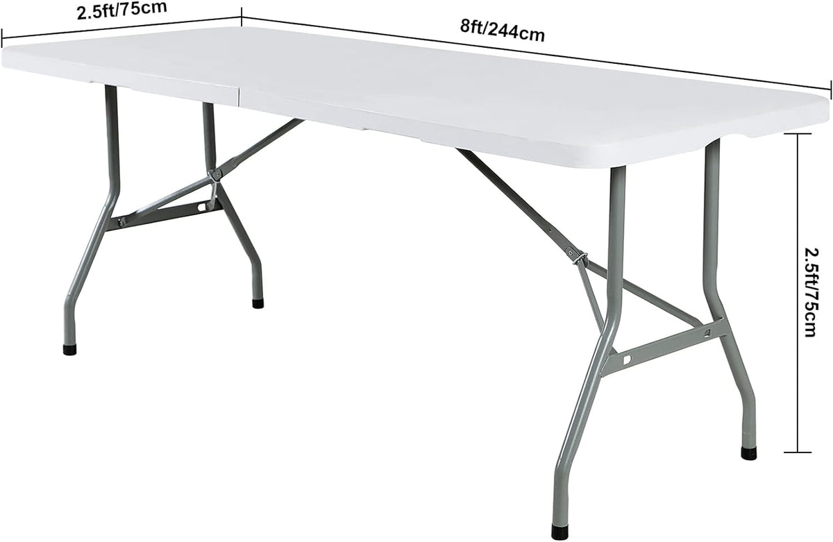Spandex 8ft Waterproof Table Cover for Party,Wedding, Banquet, and Events(Black)