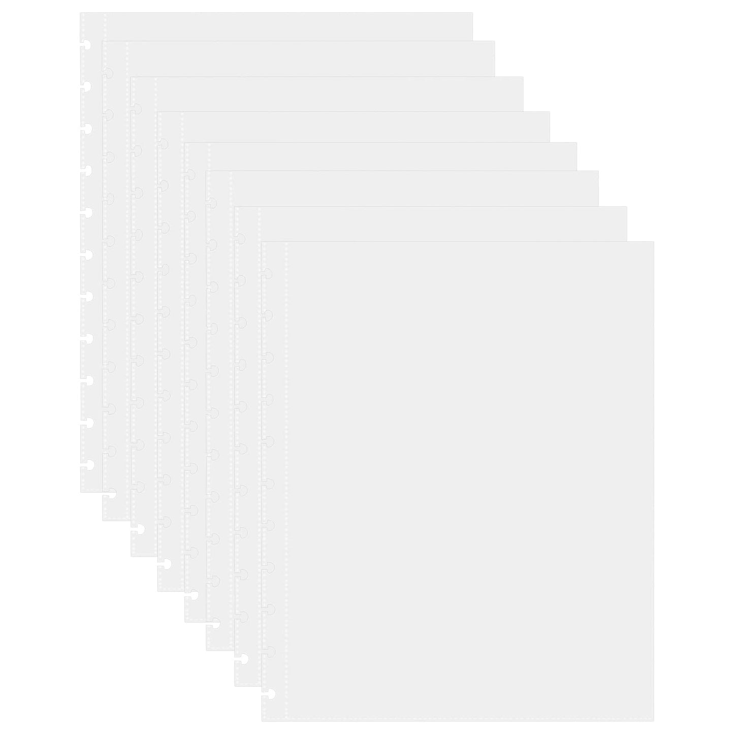 50 Piece Clear Sheet Protectors Page Protectors 8.5 x 11 Clear Binder Sheet Protectors Discbound Sheet Protectors for Discbound Holds Letter Size Discbound Binding Cover