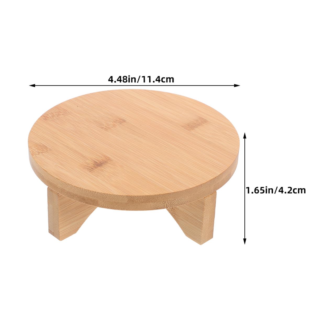 Sewroro Plant Stand Pedestal Riser 11.4-inch round Wooden Flower Pot Display Base Indoor Decorative Flower Stand for Tabletop Home Office