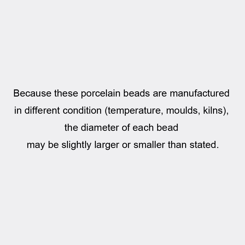 INSPIRELLE 180 Pieces Porcelain Beads Chinese Round Ceramic Beads 8mm for Handmade Jewelry Making Bracelets Necklace Making, Flower
